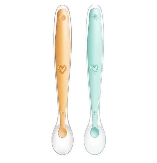 Set of 2: Baby Feeding Spoon with Ultra Supple 100% Silicone Tip,Bpa Free Material