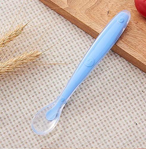 Set of 2: Baby Feeding Spoon with Ultra Supple 100% Silicone Tip,Bpa Free Material